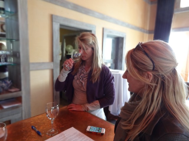 Chloe Guides the Wine Tasting